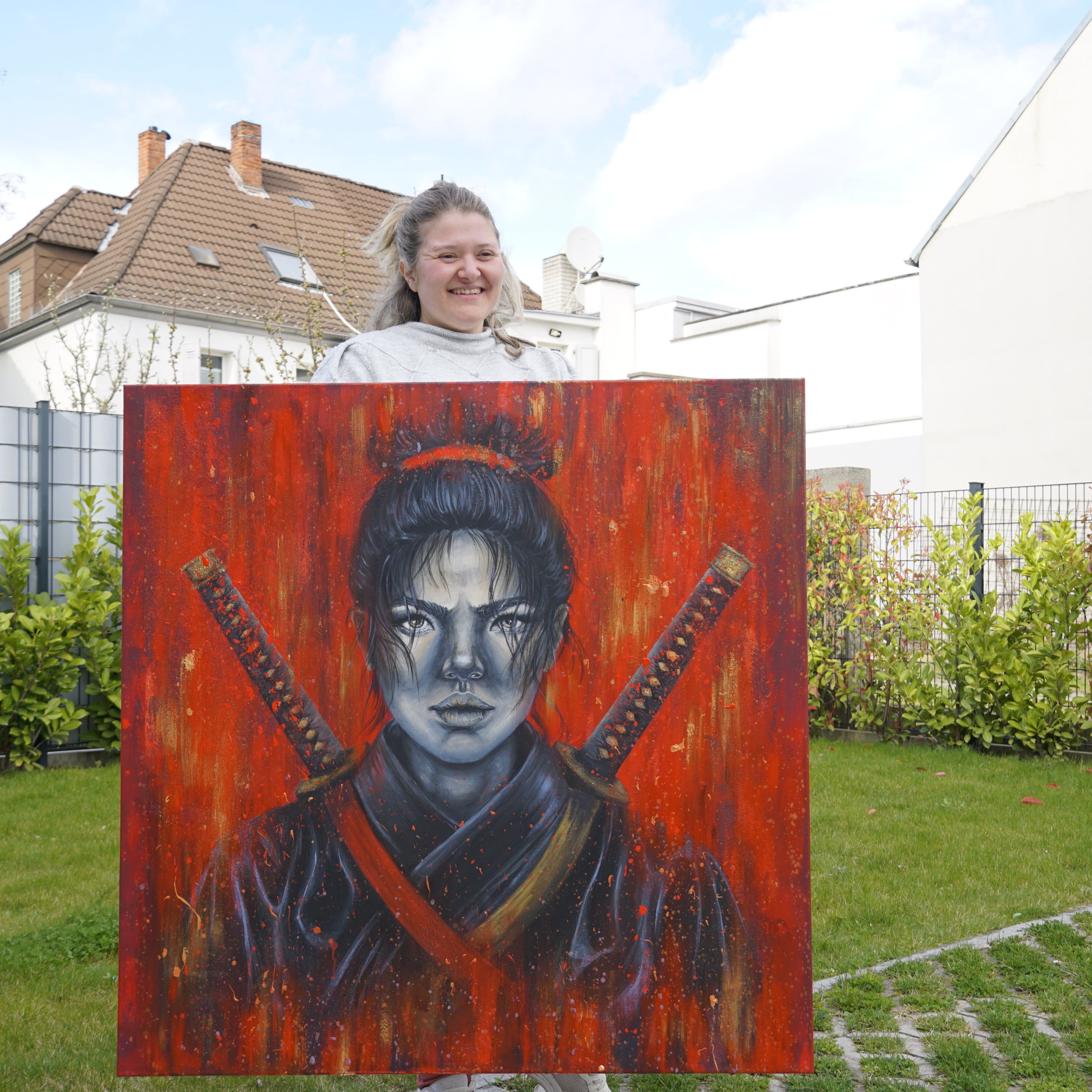 Sacherix_Acrylkunst_Female Warrior_Samu